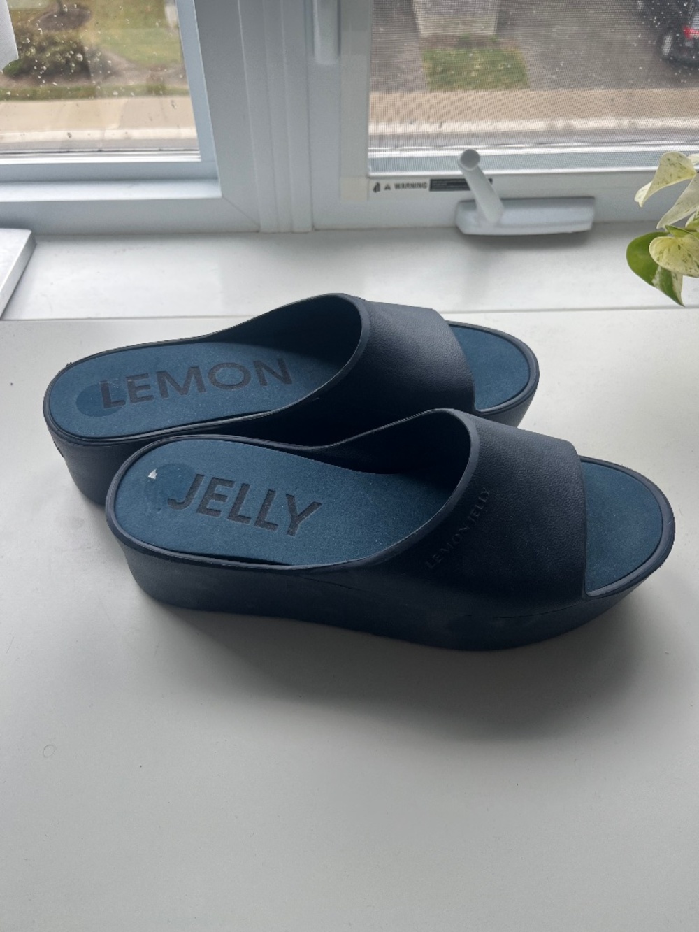 Blue Lemon Jelly Slip-On Shoes – Size 40